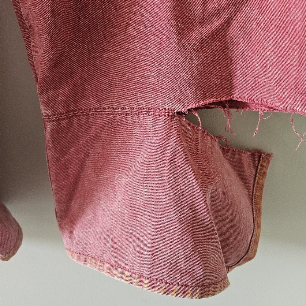 Hanifa Dusty Cedar Aster Acid Distressed Jeans ALTERED - Picture 9 of 13
